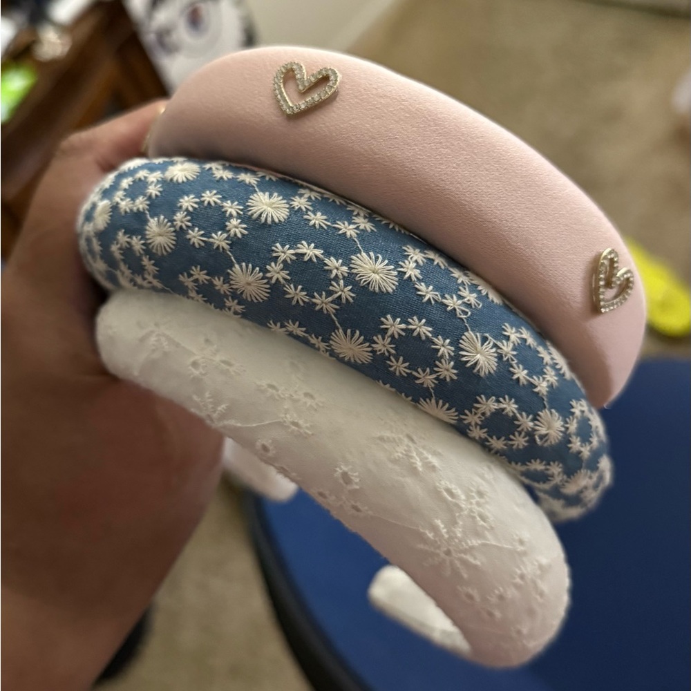 Set of Three Embroidered and Embellished Headbands - Picture 2 of 2